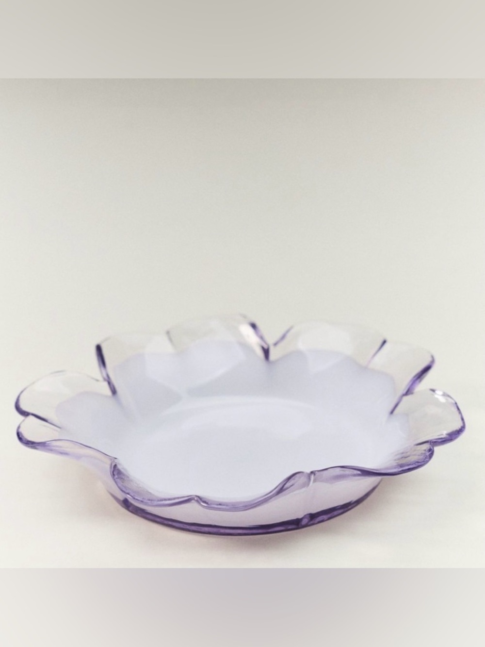 Anthropologie Glass Flower Trinket Dish